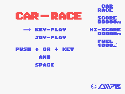 Car Race Title Screen